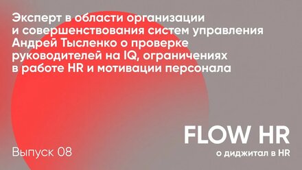 IQ, мотивация и текучесть // Эксперт в области организации и систем управления Андрей Тысленко