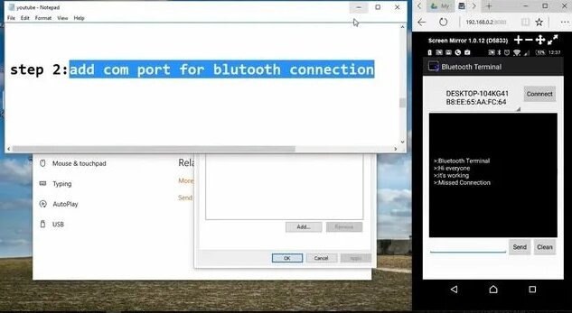 Bluetooth serial communication between android and pc - Смотреть онлайн ...