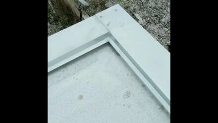ПВХ мембрана на кровле гаража. PVC membrane on the roof of the garage.