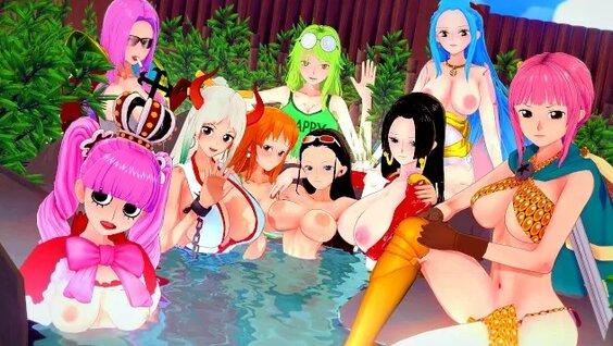 Luffy Baise Toutes les Filles de One Piece Jusqu'à Ejaculation Interne 