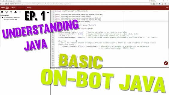 Basic On-Bot Java | Ep.1 - Understanding Java | FTC Tutorials ...