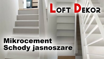 Mikrocement schody jasnoshare