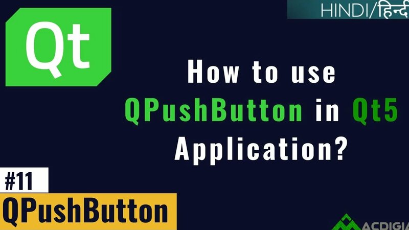 QPushButton | How to set Text| Icon| Create Toggle Button| Create Menu ...