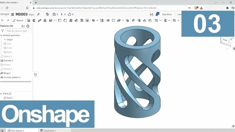 Onshape Eğitimi #3 | Slot Çizimi, Wrap Komutu ve Dairesel Çoğaltma ...