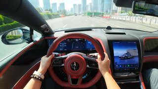 Тест-драйв BYD Yangwang U7 2025 года от первого лица + разворот на 360 градусов
