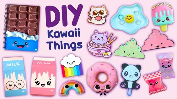 DIY kawaii Stationery / DIY School Supplies 