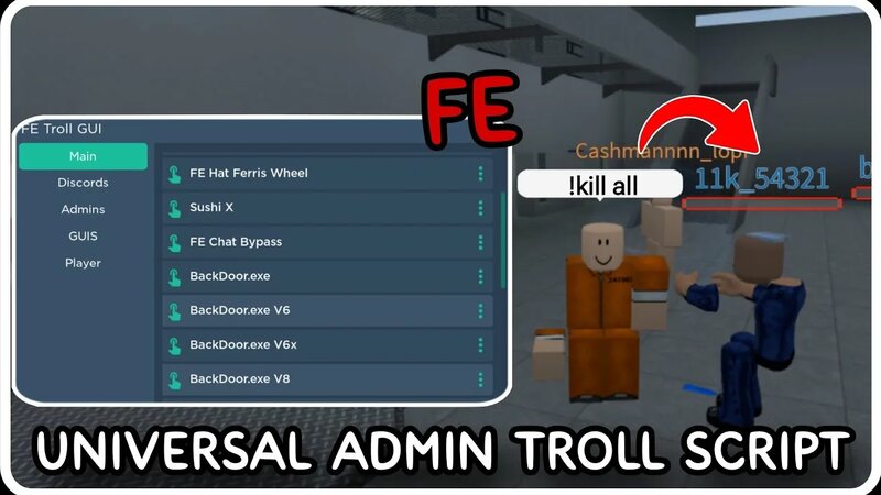 [ FE ] Universal Admin Troll Script - Roblox Scripts - Kill All, Admin ...