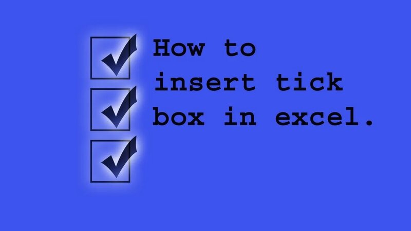How to insert Check or Tick box in Excel(fixed) - Yandex Video aramada ...