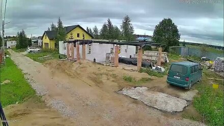 Строительство дома, timelapse.