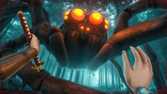 группа игроков сражается с большим монстром в пещере