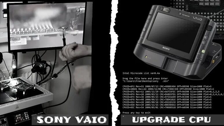 Апгрейд BGA процессора sony Vaio ux1xrn на u7700 — Видео от клевые фото ...