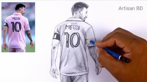 How To Draw Realistic Face Leo Messi | Easy Step By Step Pencil Sketch