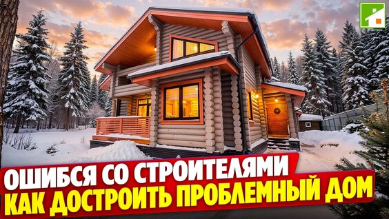 Обзор дома из оцилиндрованного бревна. 170 метров эклектики в классическом деревянном домос...