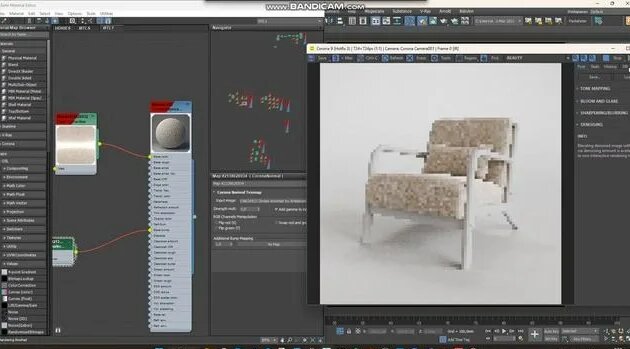 3D max realistic render | создание текстур для кресла | corona renderer ...