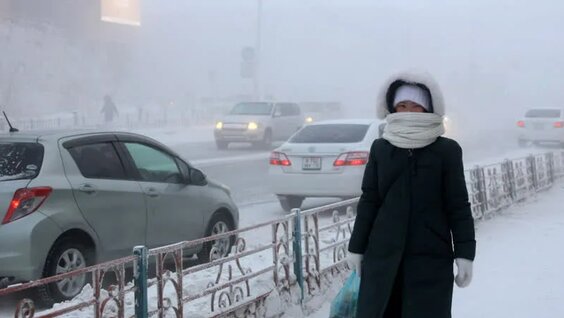 Температура в Якутии опустилась до экстремально низких значений — Видео от Мир 24