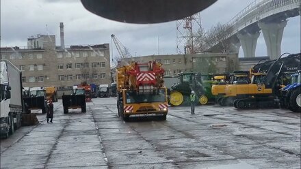 Наш автокран 500 тонн от базы к новому клиенту (на строительстве нового многоквартирного дома в МО)