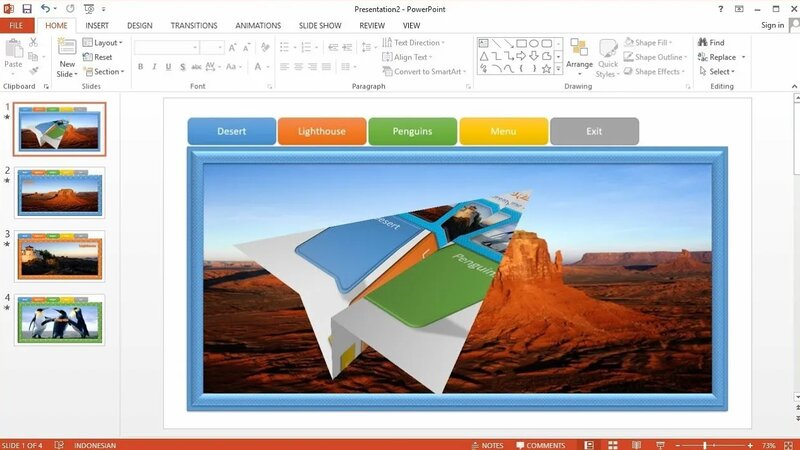 PowerPoint training |How to Make an Animated Tab Menu Picture Slideshow ...