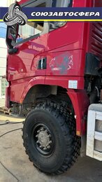 Переоборудование Shacman с шин размером 315/80R22.5 на шины 425/85R21 #425