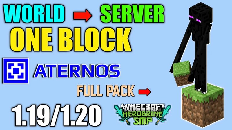 How to MAKE One Block Minecraft Server | One Block 1.20 Aternos Server ...
