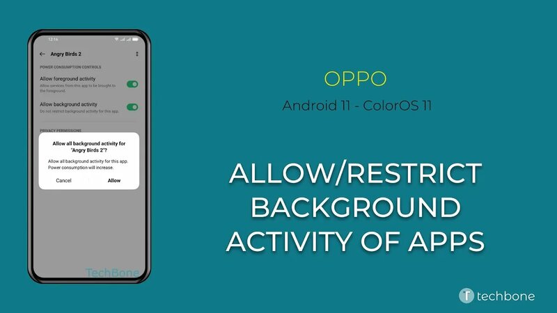 How to Allow/Restrict Background activity of Apps - Oppo [Android 11 ...