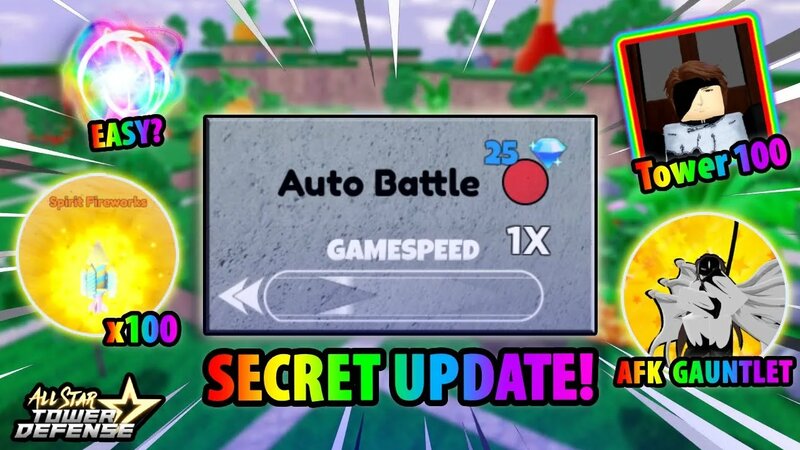 NEW Secret Auto Battle Update ! (AFK Any Mode!) - All Star Tower ...