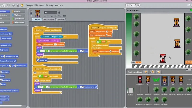 Scratch Dersleri - Mukemmel Araba Yarışı - Смотреть онлайн в поиске ...