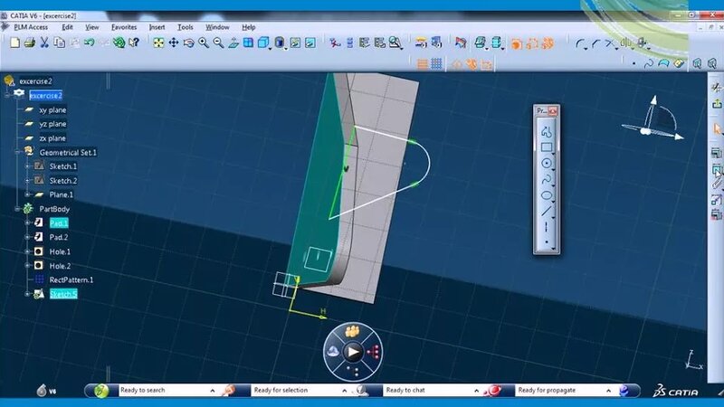 Catia V6 Fundamentals Part Design Excercise 2 - Yandex Video aramada ...