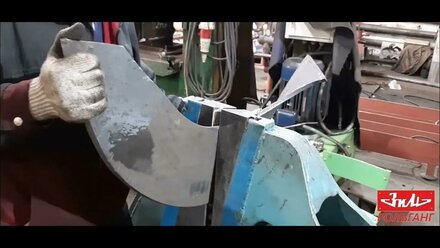 Изготовили сектор витка на конический вал. Наружный D 1000 мм, толщина 12 мм/Sector of auger segment