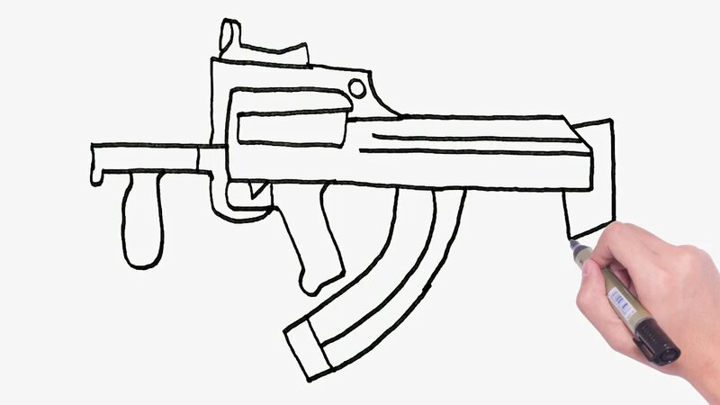Silah çizimi kolay adım adım