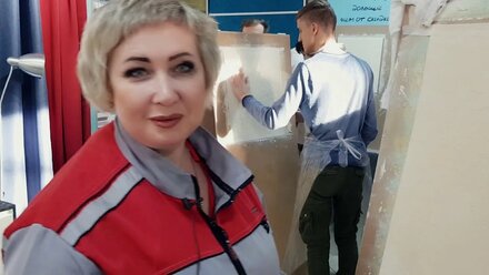 Практика в школе по декоративной штукатурке
