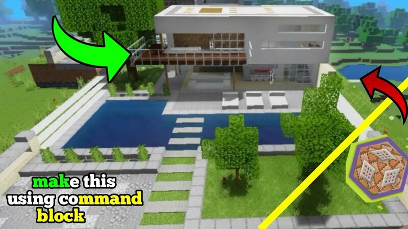 I made modern house using Command Block in Minecraft || Minecraft ...