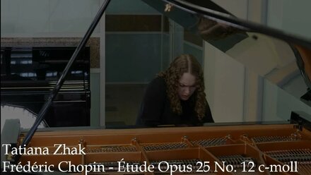 Frédéric Chopin - Étude Opus 25 No. 12 - Tatiana Zhak