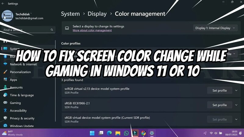 How to Fix Screen Color Change While Gaming in Windows 11 or 10 ...