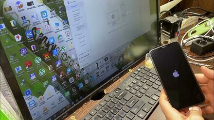 iPhone (Айфон) висит на яблоке - восстановление данных после переполнения памяти телефона