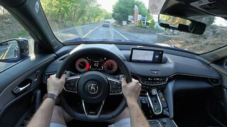 Тест-драйв Acura TLX Type-S 2023 года от первого лица.