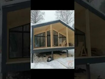 Одноэтажный каркасный Барнхаус 7х11,5