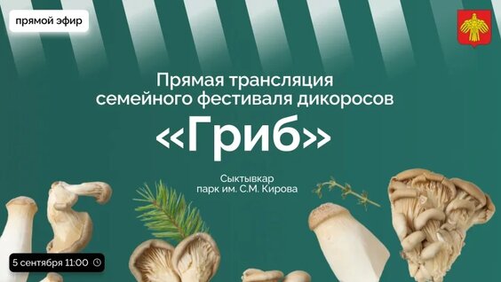 Прямая трансляция семейного фестиваля дикоросов «Гриб» — Видео от Республика Коми