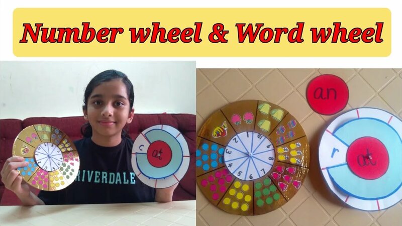 Word wheel & Number wheel activity for Kindergarten. / 3 letter word ...
