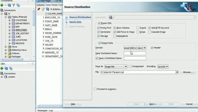 Export Tables to Excel by using Oracle SQL Developer - Смотреть онлайн ...