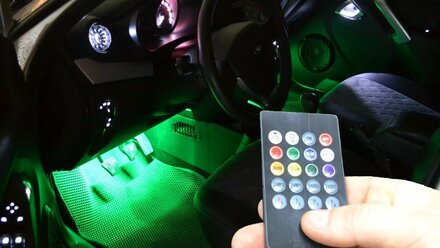 Подсветка салона ЛАДА ГРАНТА - Automotive ambient lighting of salon - Lada Granta.