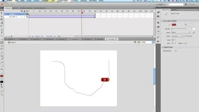 Уроки по Adobe Flash (animation) - Анимация по траектори. - Смотреть ...