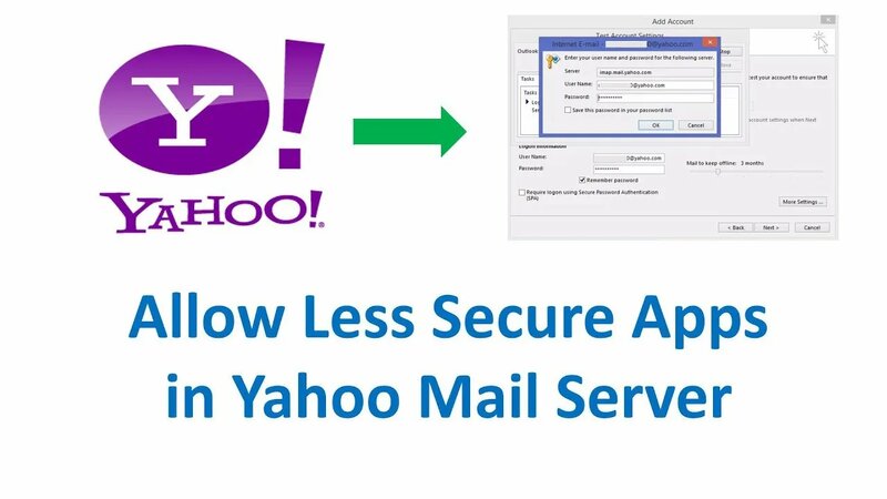 How to Allow Less Secure Apps in Yahoo Mail Account - Yandex Video ...
