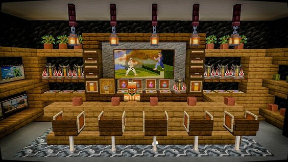 How To build A Bar in Minecraft 1.14 [Interior Tutorial] - Смотреть ...