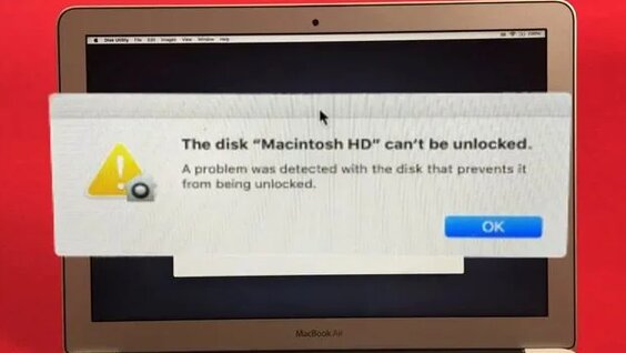 the disk macintosh hd can't be unlocked & how to reset the Mac ...