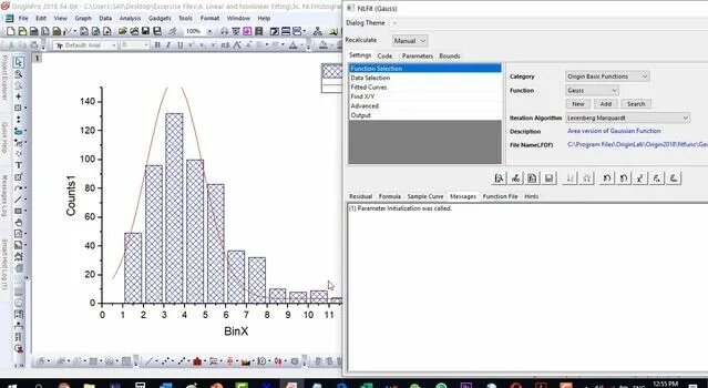 How to fit a histogram with a Gaussian distribution in Origin ...