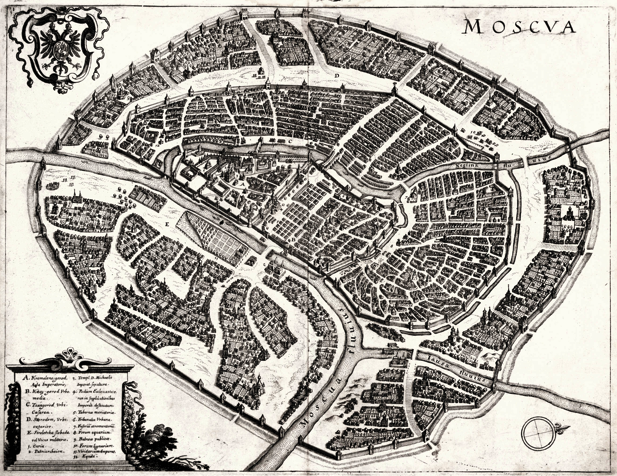Карта Москвы XVII века