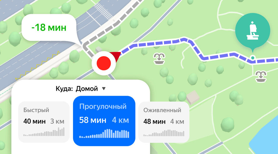 Быстрый, прогулочный или оживлённый: Яндекс Карты теперь предлагают пешие маршруты под разные ситуации