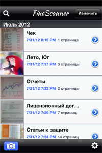List of files