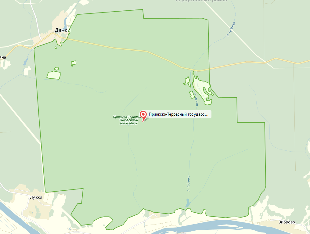 Приокско террасный заповедник карта