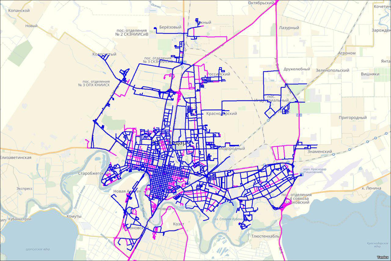 Карта краснодара по районам и округам